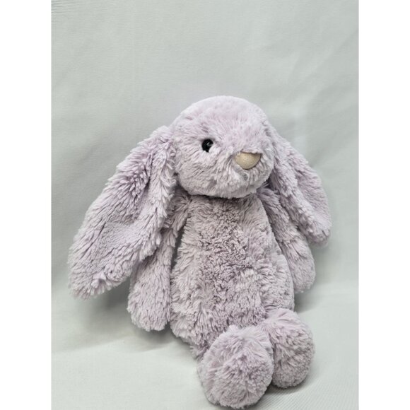 Jellycat BASHFUL LILAC BUNNY Medium 12" Soft Plush Purple Rabbit- TUSH TAGS CUT - Picture 3 of 10